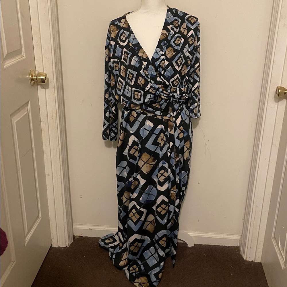 Cato Abstract Patterned Dress